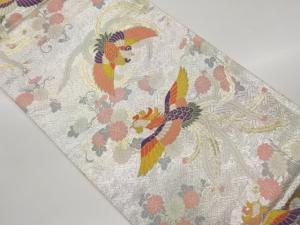 本佐賀錦鳳凰に菊模様織出し袋帯